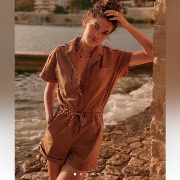 Sezane Pants - NWT - Sezane Kaou jumpsuit in dark camel